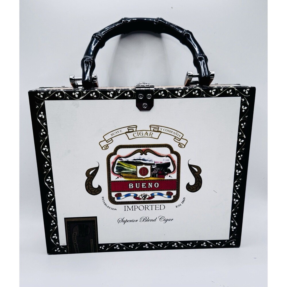 New York City Skyline Novelty Handbag Cigar Box Style Purse Beaded - Picture 4 of 9